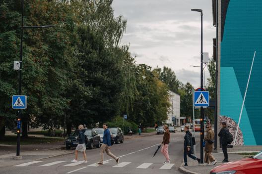 Faixa de pedestres inteligente em Tartu, Estônia. Foto: investinestonia.com
